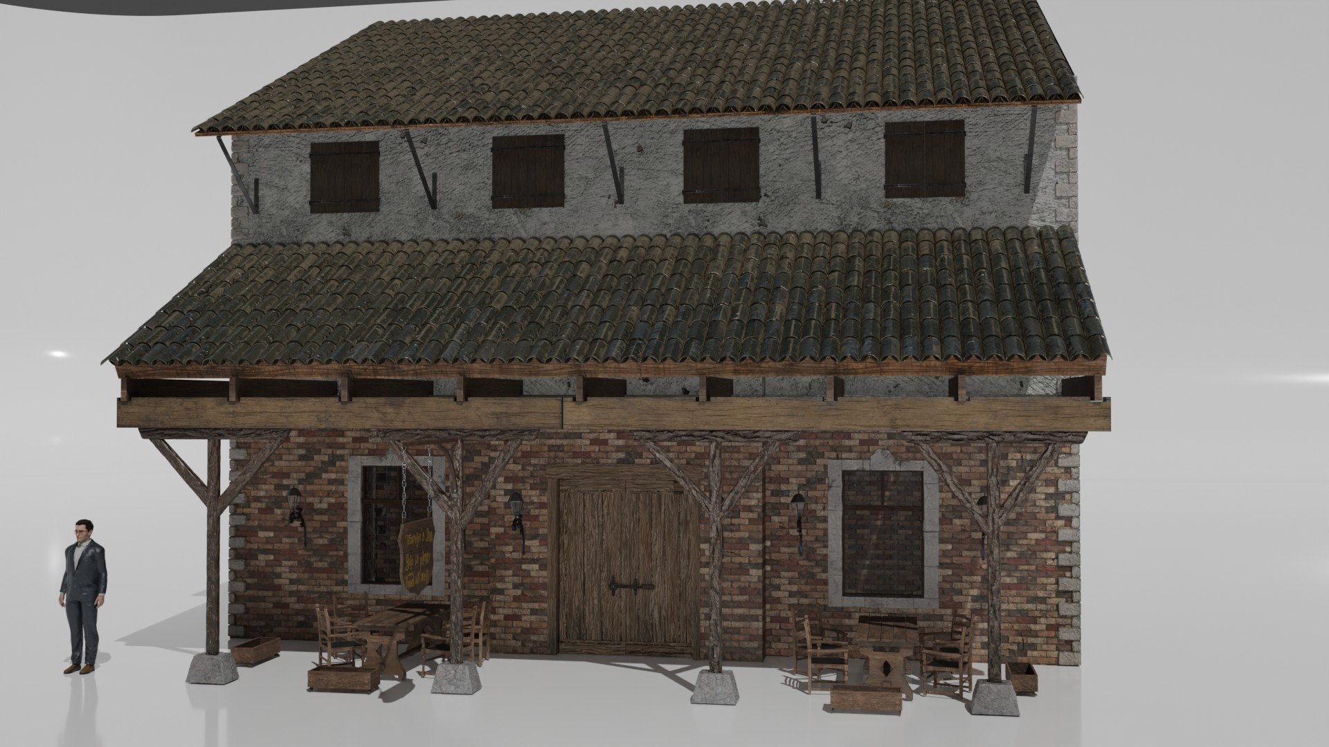 3D Model Medieval Inn - TurboSquid 2412189
