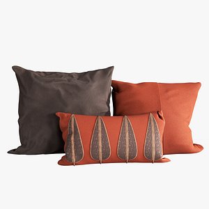 Set of decorative cushion 3D model