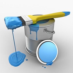 Paint Can and Brush