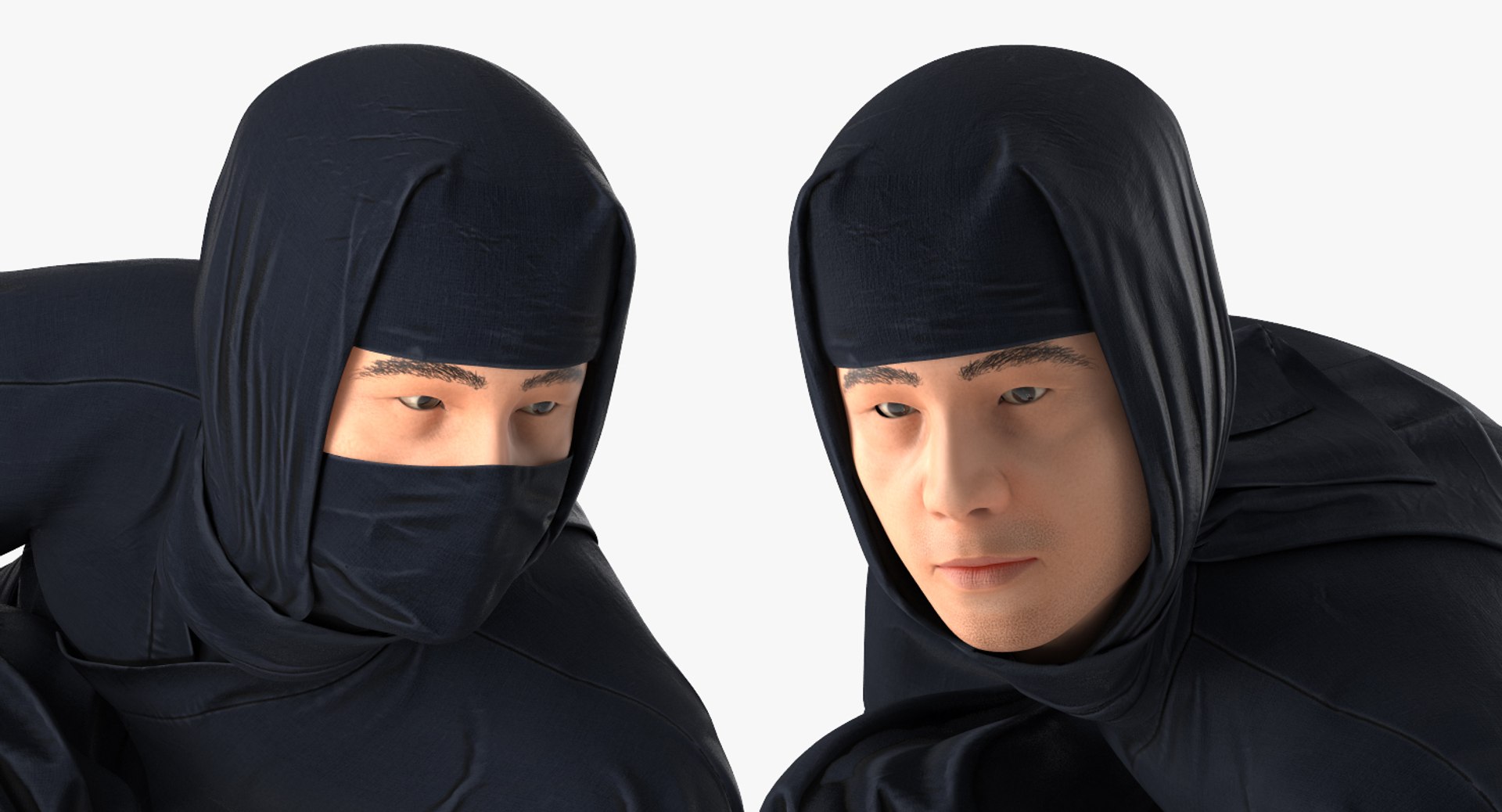3D Japan Ninja Model TurboSquid 1150604