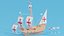 3D Cartoon Santa Maria Ship
