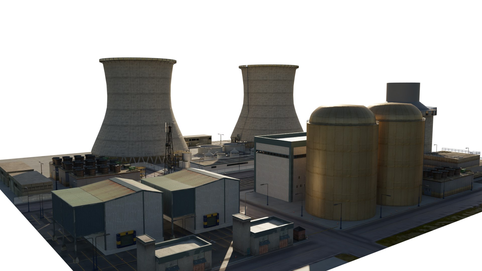 Nuclear Power Plant V2 3D model - TurboSquid 1988459