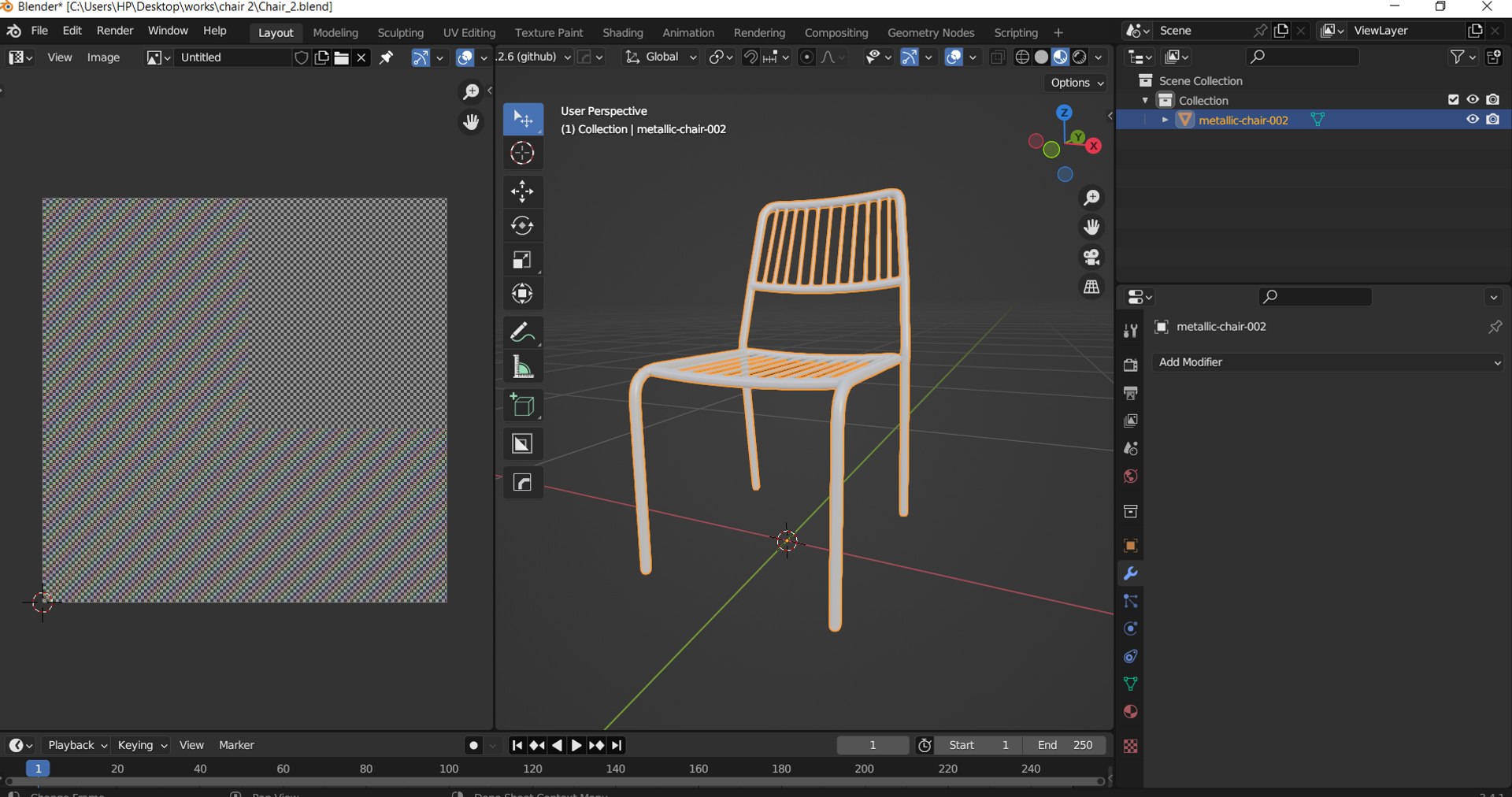 Metallic Chair 03 Model - TurboSquid 2110292