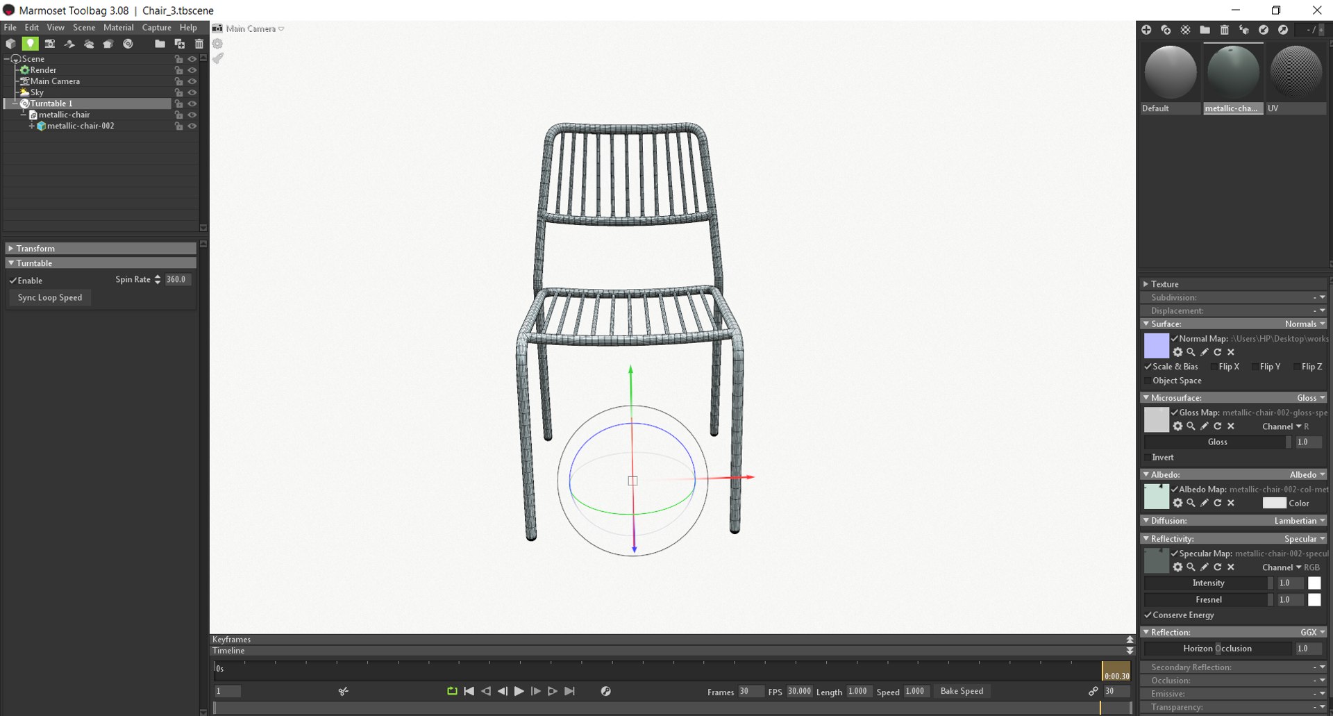 Metallic Chair 03 Model - TurboSquid 2110292
