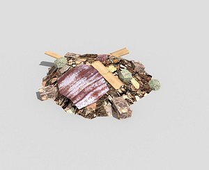 low poly debris pile