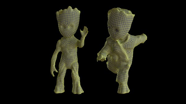 Digitalização de figuras Baby Groot Modelo 3D - TurboSquid 1730659