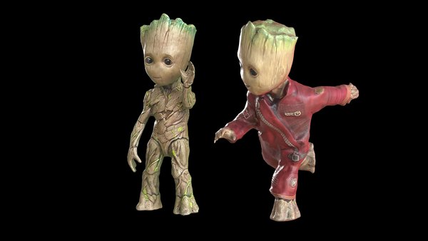 modelo 3d Escaneo de figuras de Baby Groot - TurboSquid 1730659