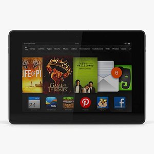 amazon kindle hdx 7 3d model