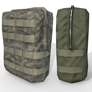 3D Army Pouch  Game Ready