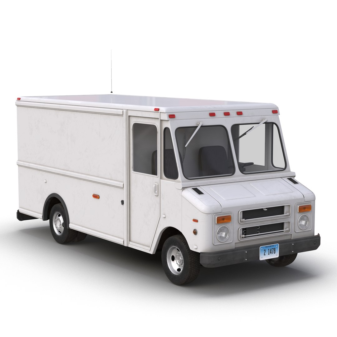 Post Office Truck Simple Interior 3D model preview