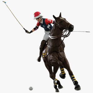 Female Polo Player Animated HQ Editorial License