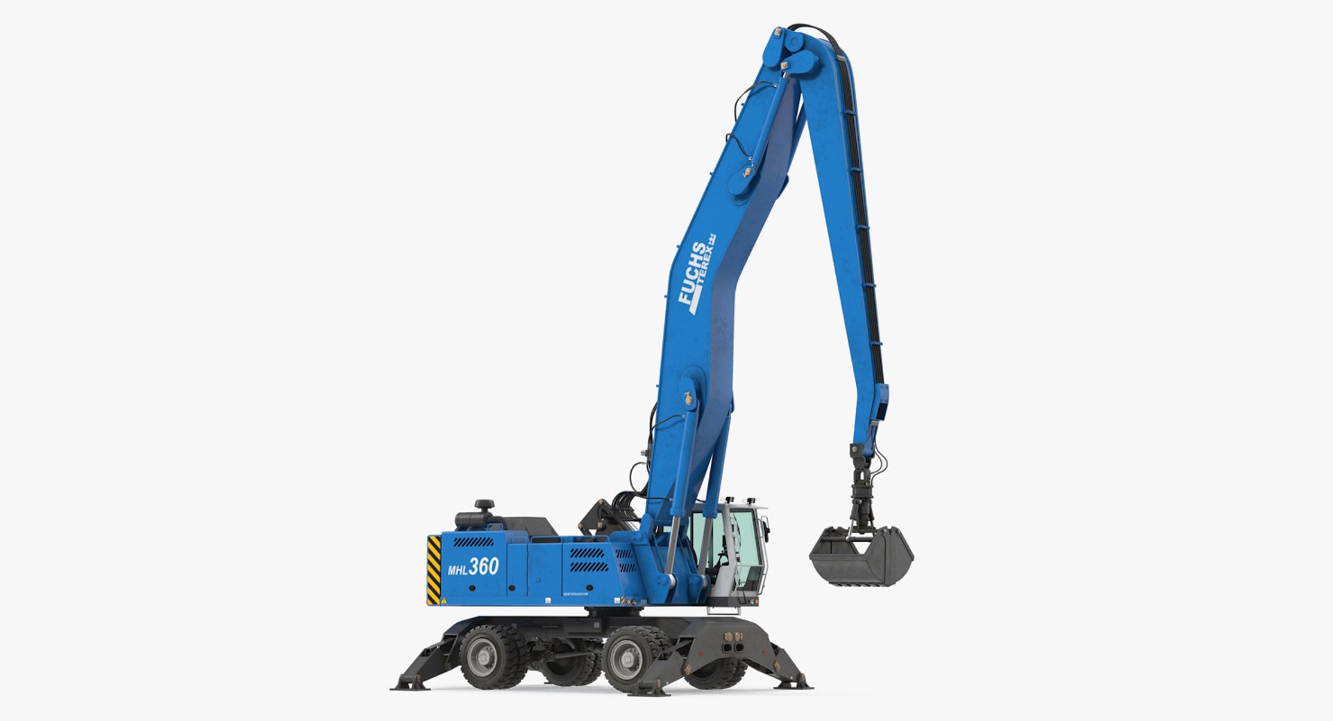 Grab Loader Terex Fuchs MHL360 Rigged 3D Model 3D model preview