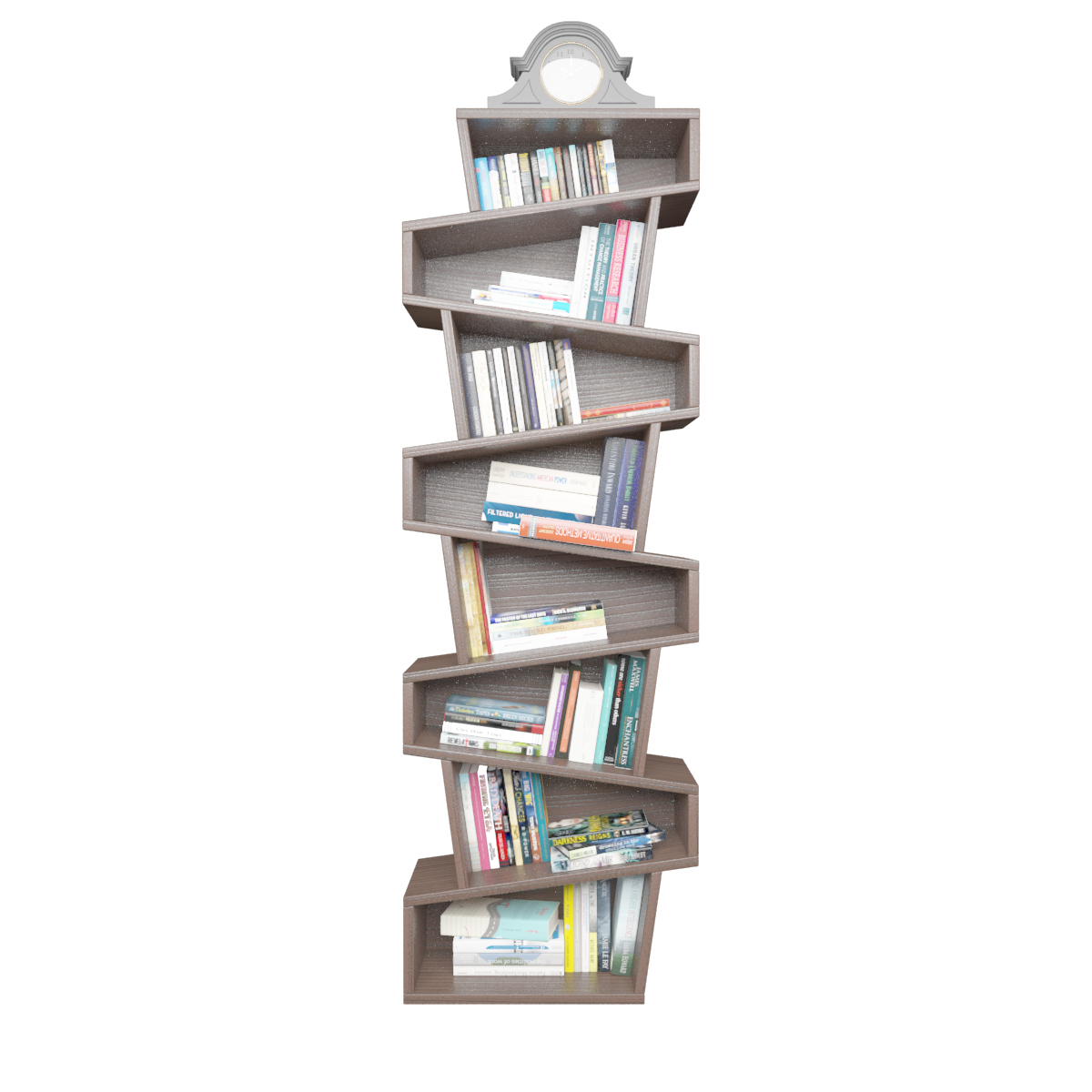 modelo 3d Bookshelf Snakeshelf with books TurboSquid 2044278