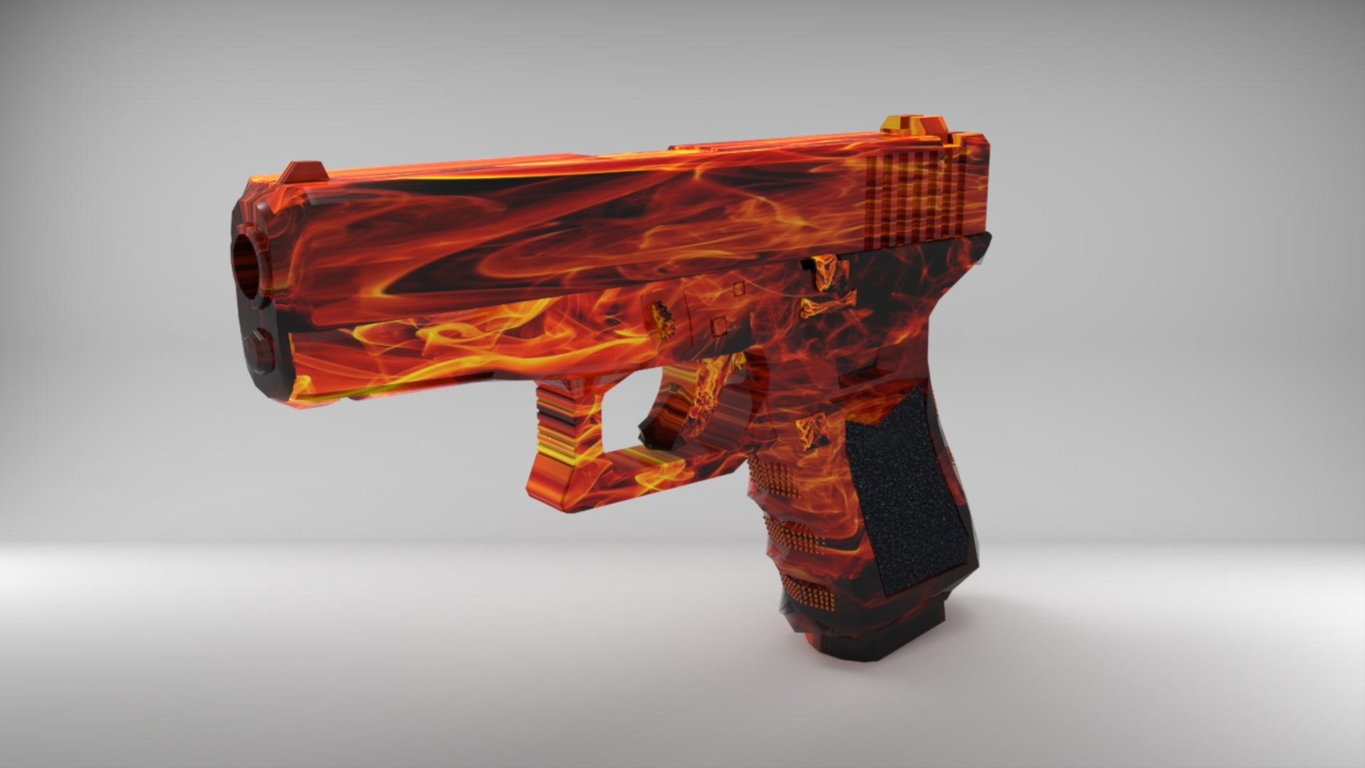 Burning Glock Gun of Game 3D model - TurboSquid 1714991