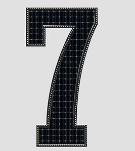 3D model Solar Panel Number - 7