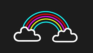 Rainbow Neon Light 3D model