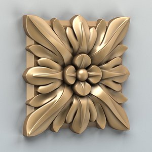 square rosette 3d max