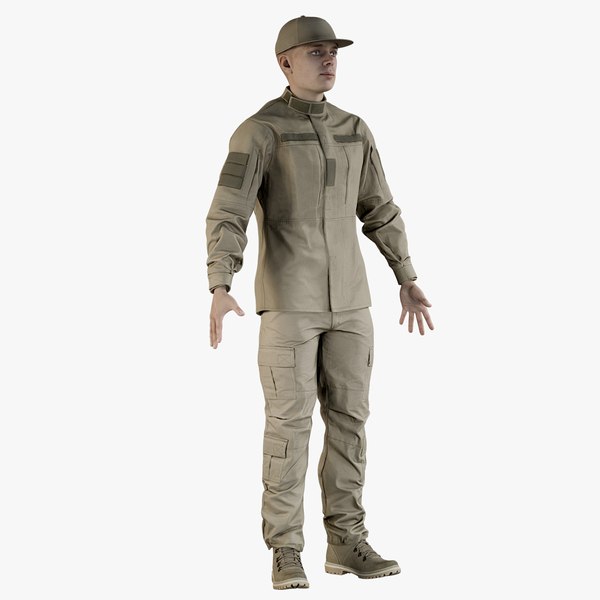 modelo 3d Soldado Andrew Uniforme Desierto V2 TurboSquid 1468629
