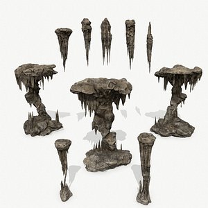 3D model cave rocks