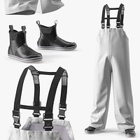 Marine Waterproof Bib Overalls with Deck Boots