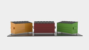 commercial skip 3D model