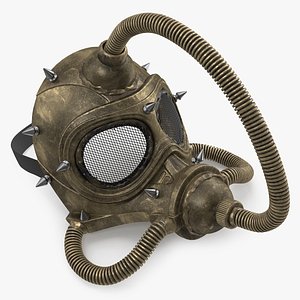 3D Cyberpunk Gas Mask with Spikes model