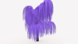 3D Weeping tree parpale color model