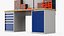 Workshop Table with Modular Storage System 3D model