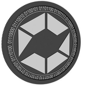 swe token black coin 3D model