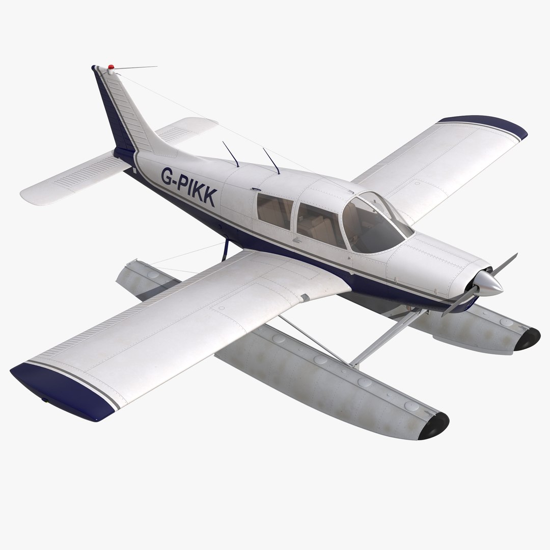 Light Aircraft Piper PA-28 Cherokee Seaplane 2 3D Model 3D model preview