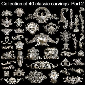 3D Collection of 40 classic carvings Part 2