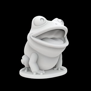 3D Cartoon Frog Figurine 3D Print Model