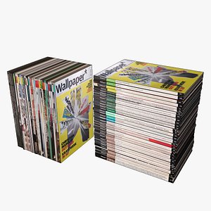 3D Books Magazines