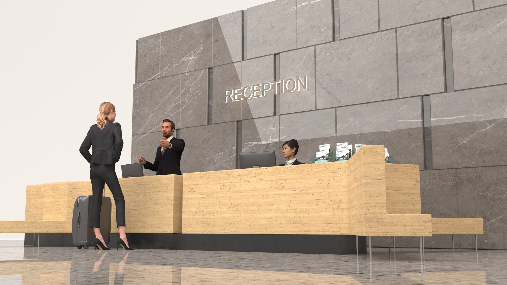 3D Model Hotel Reception - TurboSquid 2640465