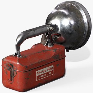 Vintage Flashlight 01 - PBR Game Ready Low-Poly 3D model