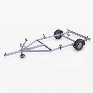 Boat Trailer Low-poly PBR