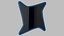 Specchio con cornice in legno blu