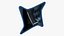 Specchio con cornice in legno blu