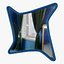 Specchio con cornice in legno blu