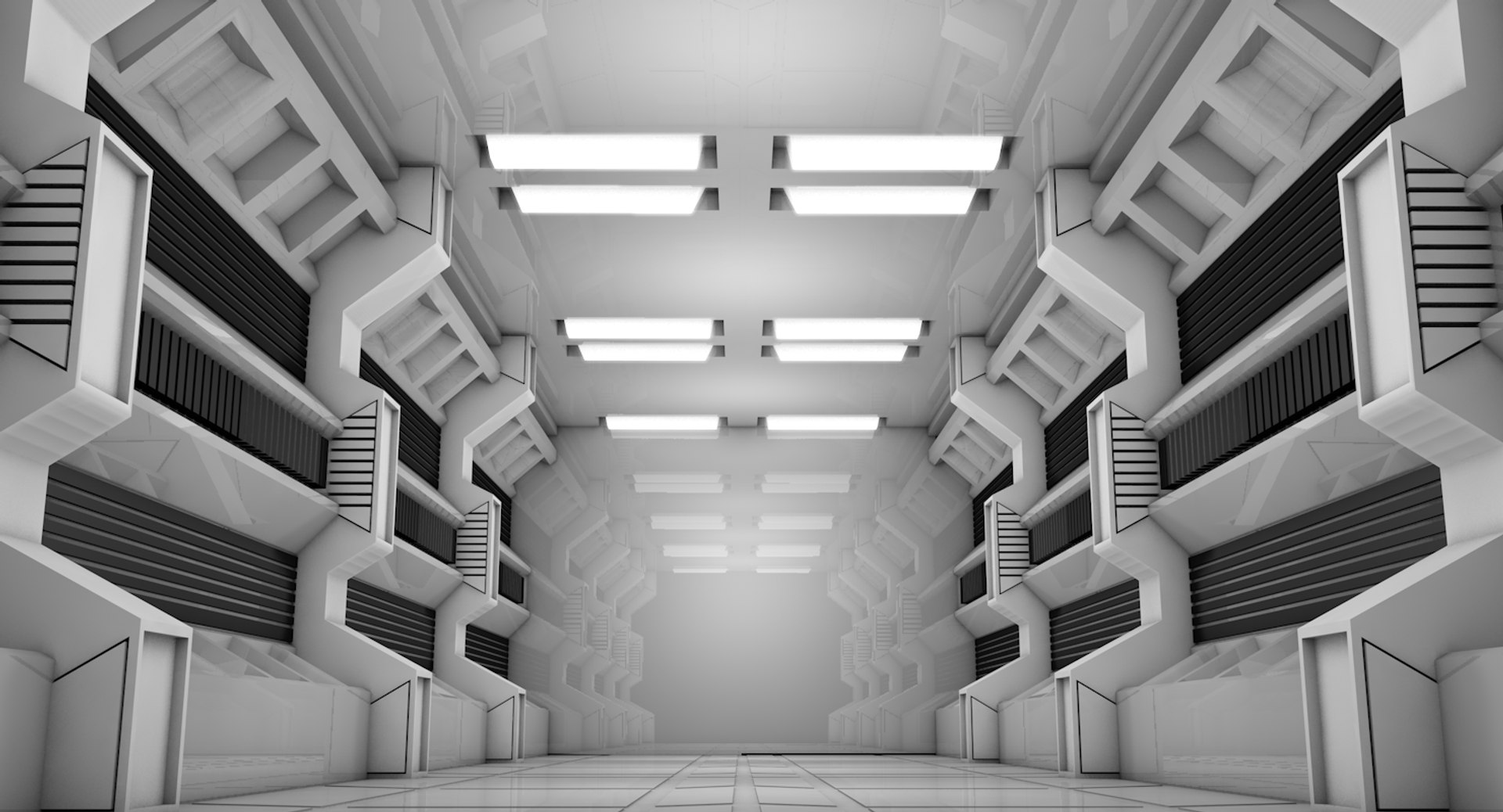 Sci Fi Corridor 3D Model - TurboSquid 1515974