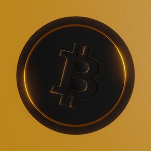 3D bitcoin coin