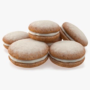 Sandwich Cookie Sprinkled with Powdered Sugar