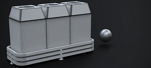 EUROSTATION TRASH SYSTEM 2023 RAW 3D model