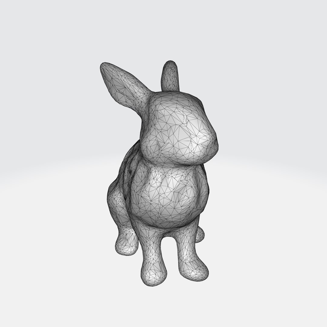 Rabbit Sitting Looking Directly 3D Model - TurboSquid 2260456