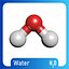 Water 3D Model H2O