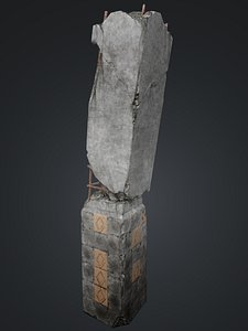 broken pillar 3D model