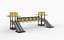 Steel Pedestrian Bridge 3D model