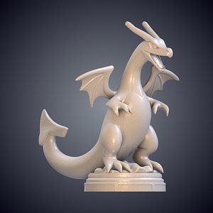 Detailed Dragon Statue 3D Print Model PM-05