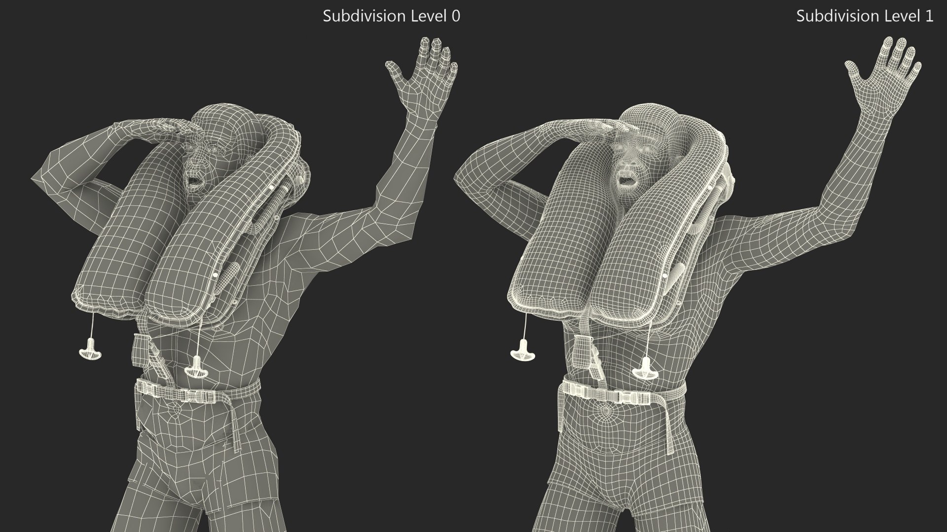 3D Man With Life Jacket Model - TurboSquid 2315067