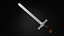 metal sword 3d model 